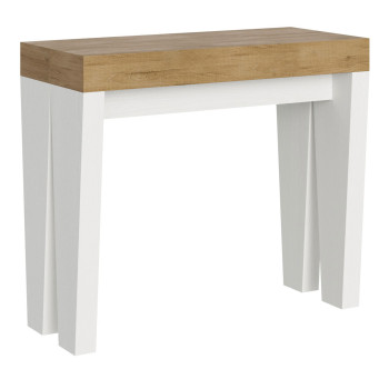 Console Spimbo - Console extensible 90x40/196 cm Spimbo Small Frêne blanc