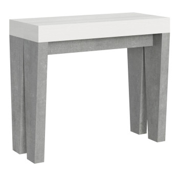 Console Spimbo - Console extensible 90x40/300 cm Spimbo Frêne blanc