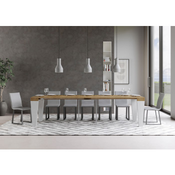 Console Spimbo - Console extensible 90x40/300 cm Spimbo Frêne blanc