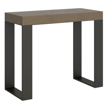 Console Tecno pieds anthracite - Console extensible 90x40/196 cm Tecno Small Premium chêne naturel pieds anthracite