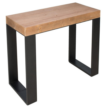 Console Tecno pieds anthracite - Console extensible 90x40/196 cm Tecno Small Premium chêne naturel pieds anthracite