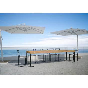 Console Tecno pieds anthracite - Console extensible Tecno Premium 90x40/300 cm en chêne naturel pieds anthracite