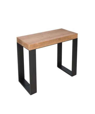 Console Tecno avec structure Anthracite - Console extensible 90x40/190 cm Tecno Small Dyed Fir avec structure Anthracite