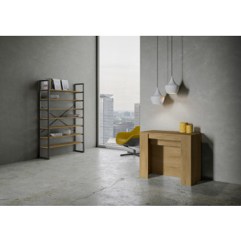 Console Venus - Console extensible 90x48/296 cm Venus frêne blanc avec rallonges intérieures