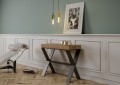 Table console extensible 90x40/190 cm Xenia Small structure anthracite