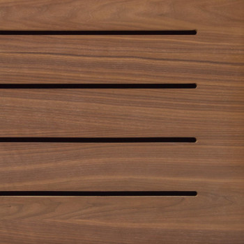 Buffet Carolin avec 2 portes et 1 tiroir, placage noyer, 180 x 83,8 cm