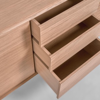 Buffet Lenon 3 portes, 3 tiroirs en bois et placage MIX Crédit