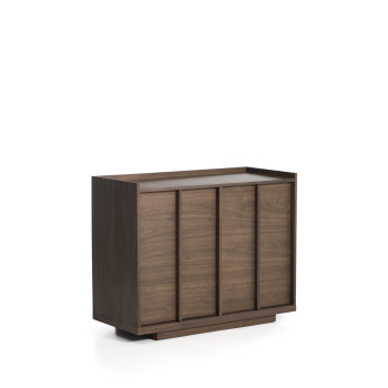 Buffet Onix en placage noyer finition foncée 100 x 80 cm Crédit FSC Mix