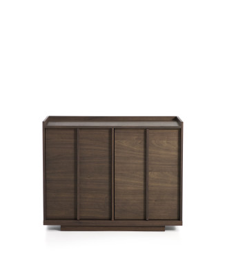 Buffet Onix en placage noyer finition foncée 100 x 80 cm Crédit FSC Mix