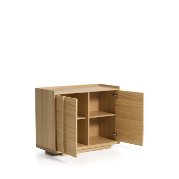 Buffet Onix en placage chêne finition naturelle 100 x 80 cm Crédit FSC Mix
