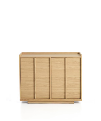 Buffet Onix en placage chêne finition naturelle 100 x 80 cm Crédit FSC Mix
