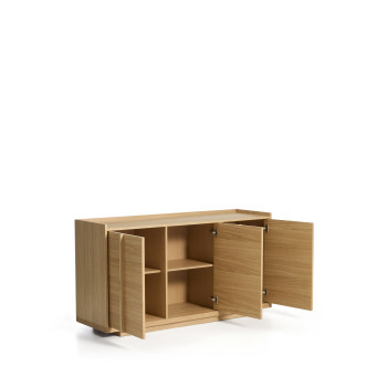 Buffet Onix en placage chêne finition naturelle 150 x 80 cm Crédit FSC Mix