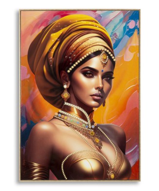 PEINTURE SUR TOILE AVEC CADRE SAMIRA -A-