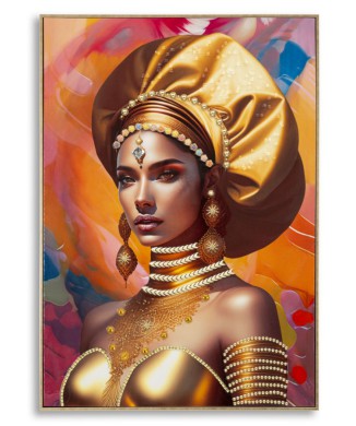 PEINTURE SUR TOILE AVEC CADRE SAMIRA -B-