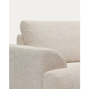 Canapé 3 places Karin en blanc avec pieds en bois massif