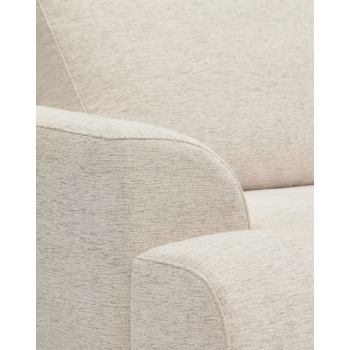 Canapé 3 places Karin en blanc avec pieds en bois massif