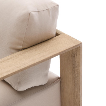 Canapé 2 places Ambra en bois d'acacia massif finition claire, 174 cm, FSC 100%