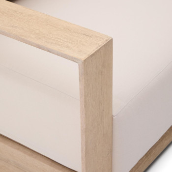 Canapé 2 places Ambra en bois d'acacia massif finition claire, 174 cm, FSC 100%