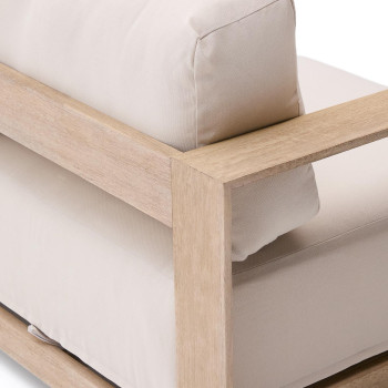 Canapé 3 places Ambra en bois d'acacia massif finition claire, 249 cm, FSC 100%