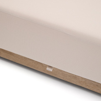 Canapé 3 places Ambra en bois d'acacia massif finition claire, 249 cm, FSC 100%