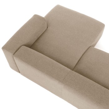 Canapé 2 places Blok méridienne droite beige 240 cm