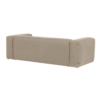 Canapé Blok 2 places en chenille beige avec méridienne droite 240 cm FSC Mix Credit