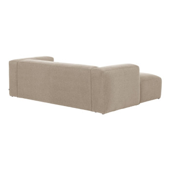 Canapé Blok 2 places en chenille beige avec méridienne gauche 240 cm FSC Mix Credit