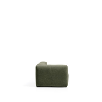 Canapé 3 places Blok avec accoudoir gauche et pouf d'extrémité en chenille