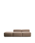 Canapé 3 places Blok avec pouf en chenille
