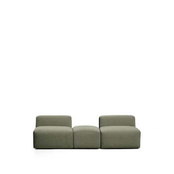 Canapé 3 places Blok avec pouf d'extrémité en chenille