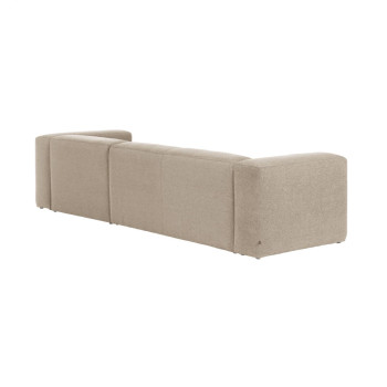 Canapé Blok 3 places en chenille beige avec méridienne droite 300 cm FSC Mix Credit