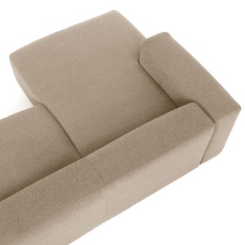 Canapé Blok 4 places méridienne gauche beige 330 cm