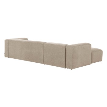 Canapé Blok 4 places méridienne gauche beige 330 cm