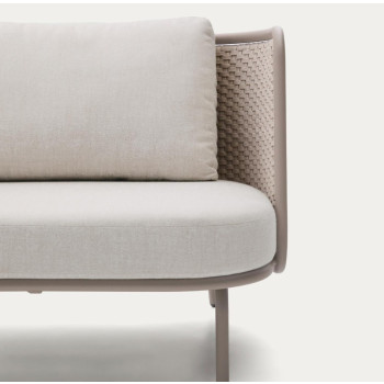 Canapé d'extérieur 3 places Sedalis en aluminium et corde