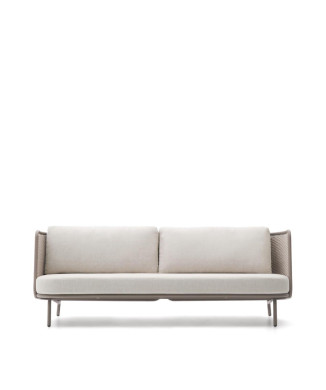 Canapé d'extérieur 3 places Sedalis en aluminium et corde