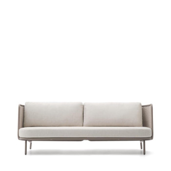 Canapé d'extérieur 3 places Sedalis en aluminium et corde