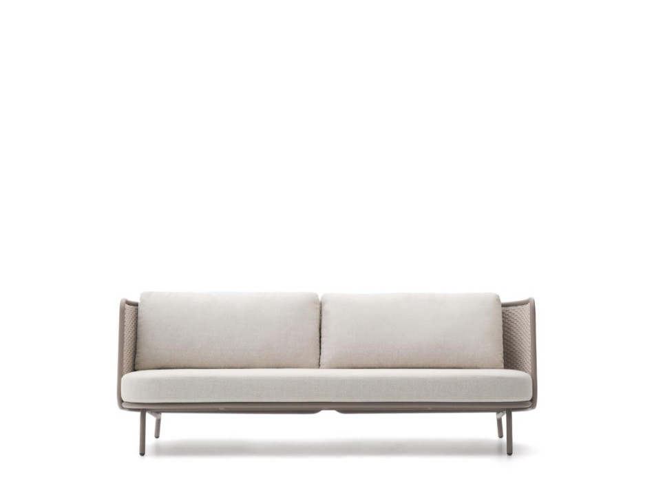 Canapé d'extérieur 3 places Sedalis en aluminium et corde