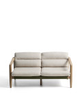 Canapé 2 places Menfi en bois d'acacia massif et corde verte 136 cm FSC 100%