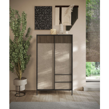 EVEREST - armoire haute avec 2 portes et 2 tiroirs