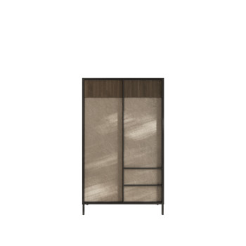 EVEREST - armoire haute avec 2 portes et 2 tiroirs