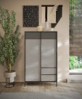 EVEREST - armoire haute avec 2 portes et 2 tiroirs
