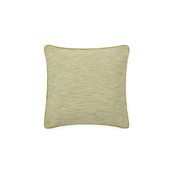 Housse de coussin jacquard Brisella avec bordure verte contrastante, 45 x 45 cm