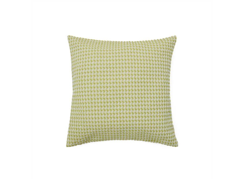 Housse de coussin Lunira à texture gaufrée verte 50 x 50 cm