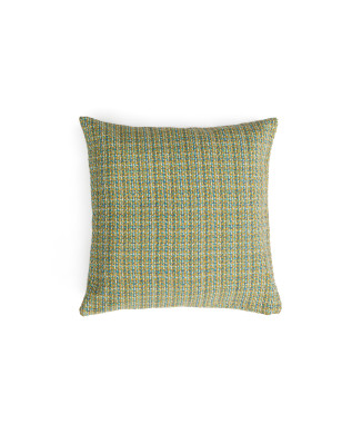 Housse de coussin Nivara en tissu texturé vert 50 x 50 cm
