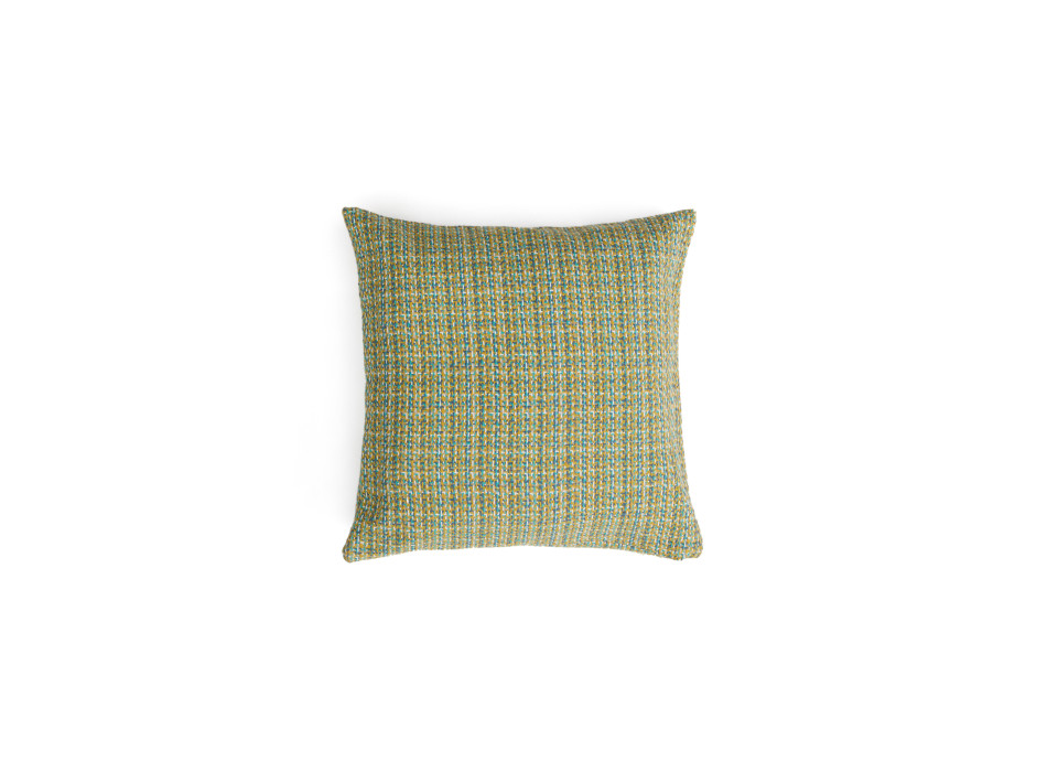 Housse de coussin Nivara en tissu texturé vert 50 x 50 cm