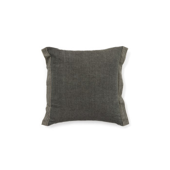 Housse de coussin Niven 100% lin mélangé et rayures latérales
