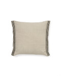 Housse de coussin Niven 100% lin mélangé et rayures latérales