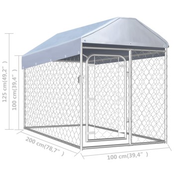 Cage extérieure avec toit