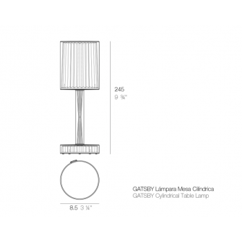 Lampe à poser cylindre Gatsby 54253Y Vondom