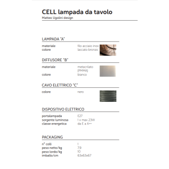 Cellule CT612 AM lampe à poser intérieur/extérieur Ø57 KARMAN